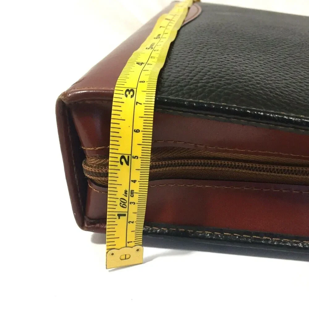 Vintage Stebco Attache Briefcase Pebbled Retractable Handle Organizer Binder
